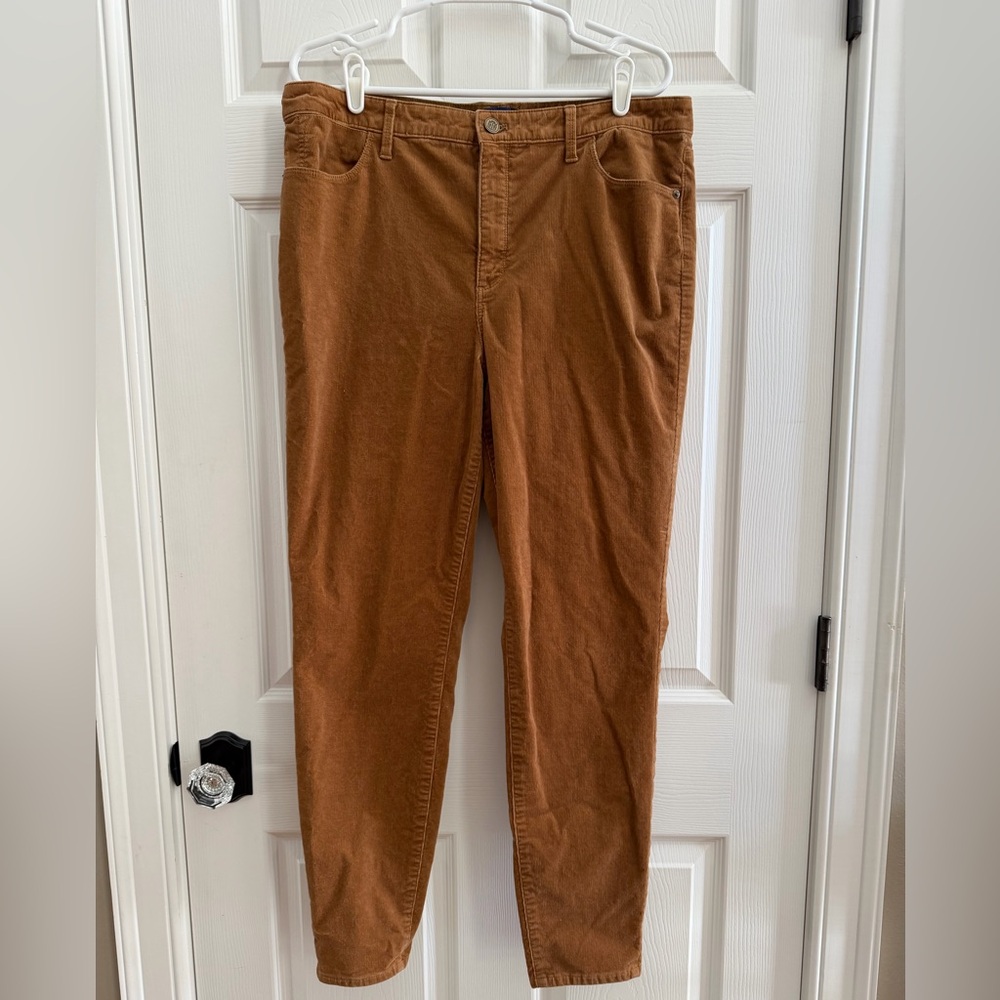 Talbots High-Waist Corduroy Jeggings in Tan/Caramel
